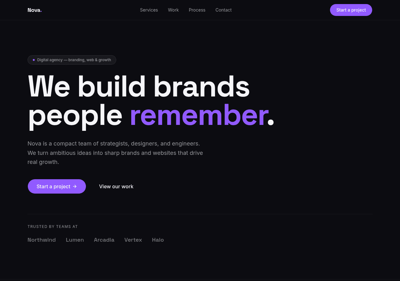 digital agency case study preview